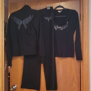 PH8 long sleeve shirt, black pants and jacket